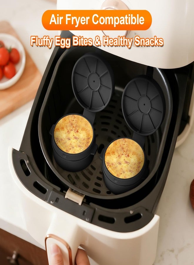 LYNG Microwave Egg Cooker, Microwave Egg Maker For Breakfast Sandwich, Silicone Double Egg Bite Molds For Scrambled Eggs Muffins, Safe for Oven Air Fryer, Dishwasher-Safe Orange - Image 4